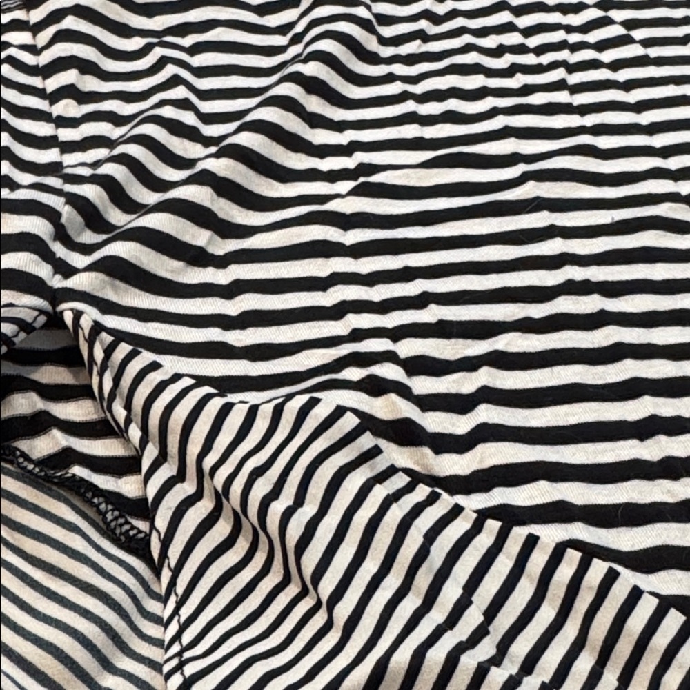 Haute Hippie Silk Modal Mixed Stripe Maxi Dress Black White Medium - Picture 11 of 11